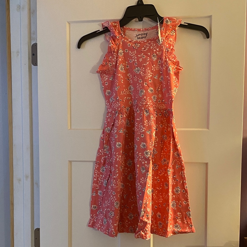 🆕 Jumping Beans Coral Floral Kids Dress